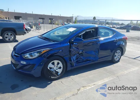 2016 Hyundai Elantra Se from USA, damaged, VIN 5NPDH4AE6GH714157